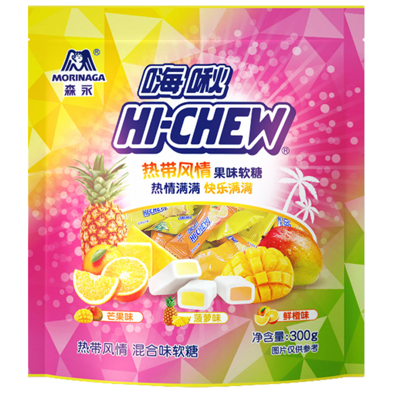 Morinaga Hi-Chew Kaubonbons – tropisch, Frucht, aromatisiert, 300g