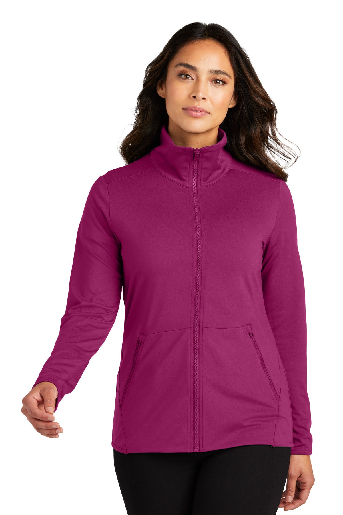 Port Authority Accord Jacke – Damen, Stretch, Fleece, durchgehender Reißverschluss