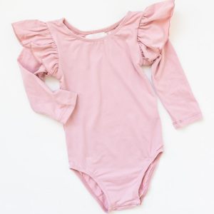 Trikot – Vintage, Rosa, Flatterärmel, Langarm – L/S