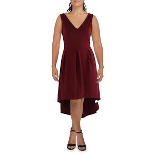 Maxikleid – Vokuhila-Saum, ärmellos
