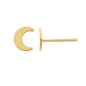 Mond-Ohrstecker in Goldfarbe
