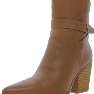Mocha Damen-Wadenstiefel mit Reißverschluss und mandelförmiger Spitze