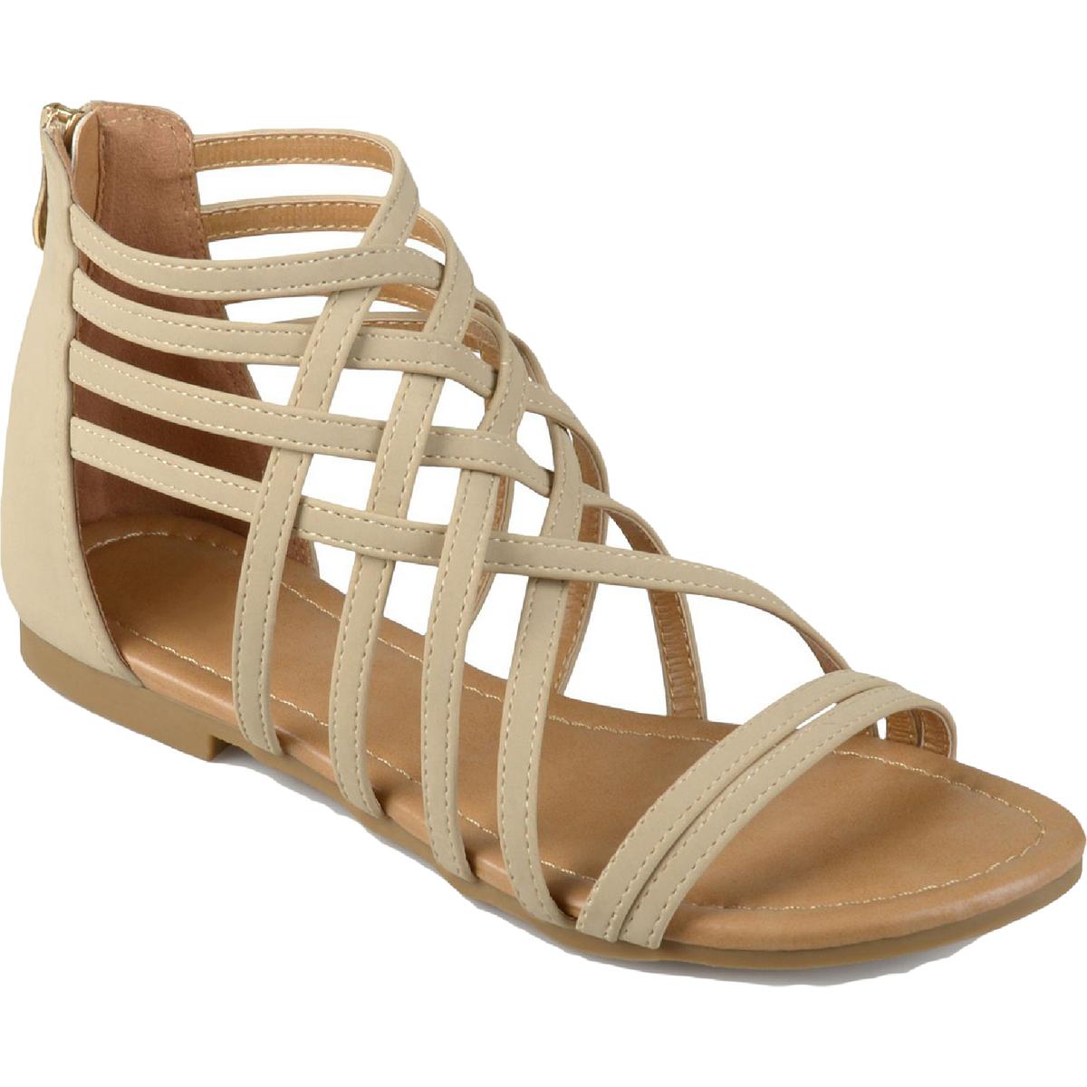 Hanni Gladiatorensandalen aus Wildlederimitat mit Riemchen