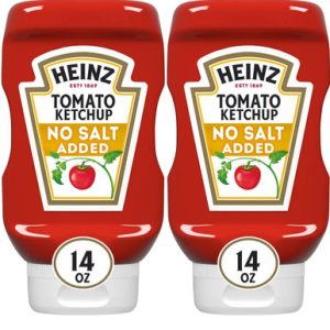 Heinz Tomatenketchup ohne Salzzusatz, 14 oz, 2er-Pack