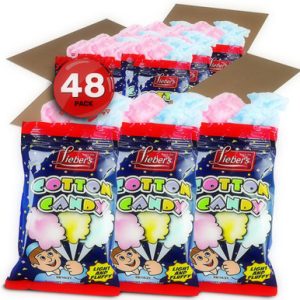 Lieber’s blaue und rote Zuckerwatte, 48 Beutel à 0,8 oz