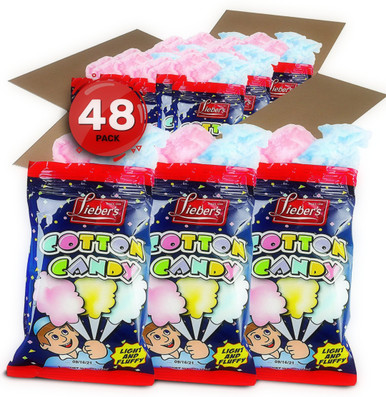 Lieber’s blaue und rote Zuckerwatte, 48 Beutel à 0,8 oz