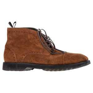 Tom Ford Schnürstiefeletten aus Veloursleder – Braun
