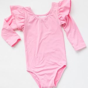 Trikot – Bubblegum-Rosa, Flatterärmel, Langarm – L/S