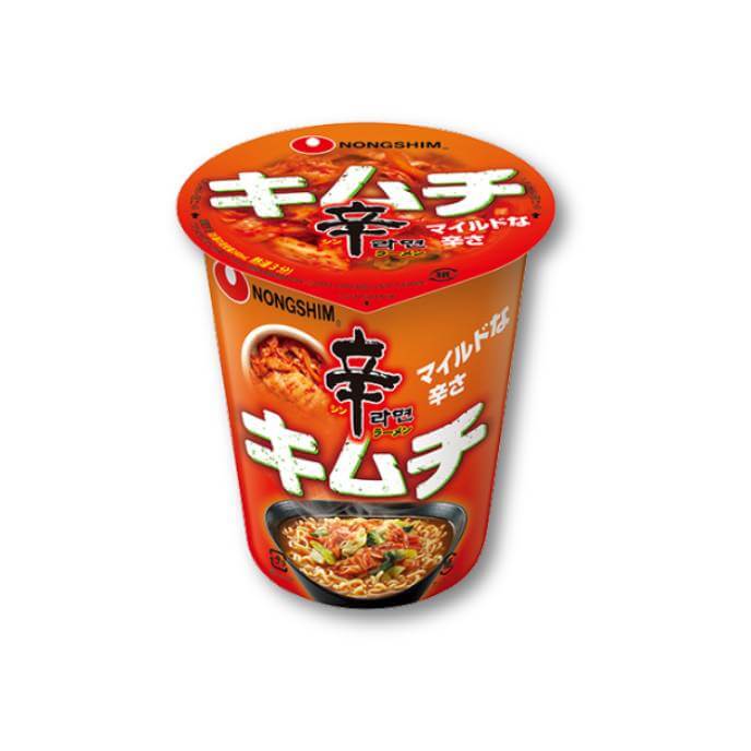Nongshim Nudeln – scharf, Ramen, Kimchi, Becher