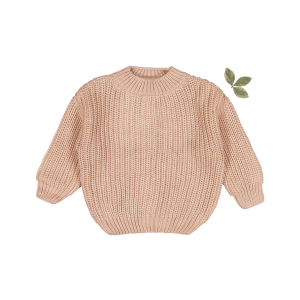 Grobstrickpullover – Altrosa