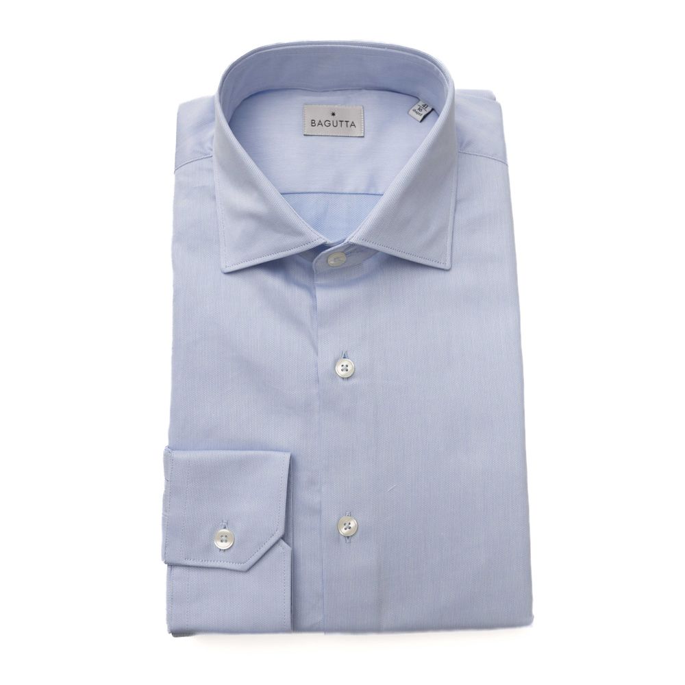 Bagutta Hemd – Blau, Baumwolle, Herren – 7278762229820