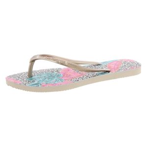 Zehentrenner mit Animal-Print