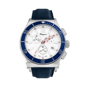 Ferragamo Quarz-Armbanduhr – Herren, Weiß – 44mm