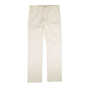 Jeans – Weiß, Baumwolle, mit Stickerei, Taille