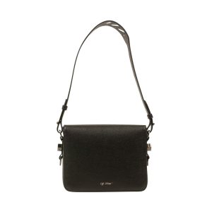 Tasche – Schwarz, Weiß, Leder, Klappe