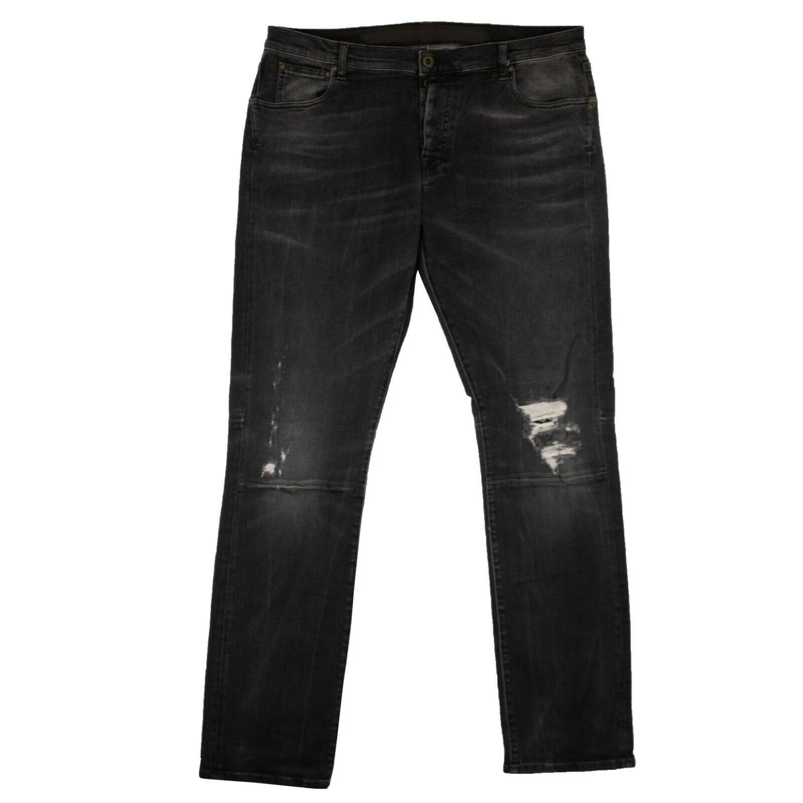 Unravel Project Jeanshose mit schmaler Passform im Used-Look – Schwarz