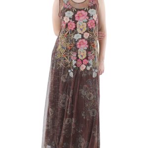 Kleid – Damen, mit Stickerei, Mesh, Abendmode