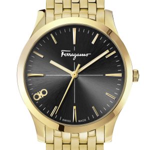 Ferragamo Quarz-Armbanduhr – Damen, Goldfarben – 35mm