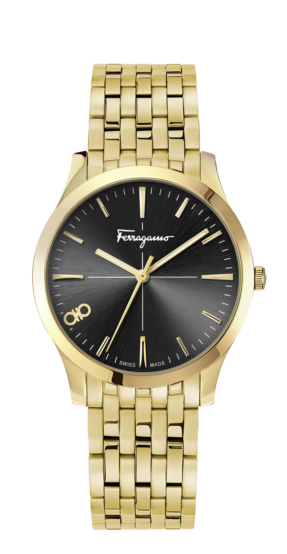 Ferragamo Quarz-Armbanduhr – Damen, Goldfarben – 35mm