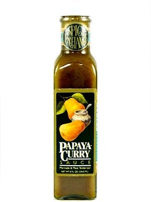 Papaya-Curry-Marinade und scharfe Sauce, 8oz