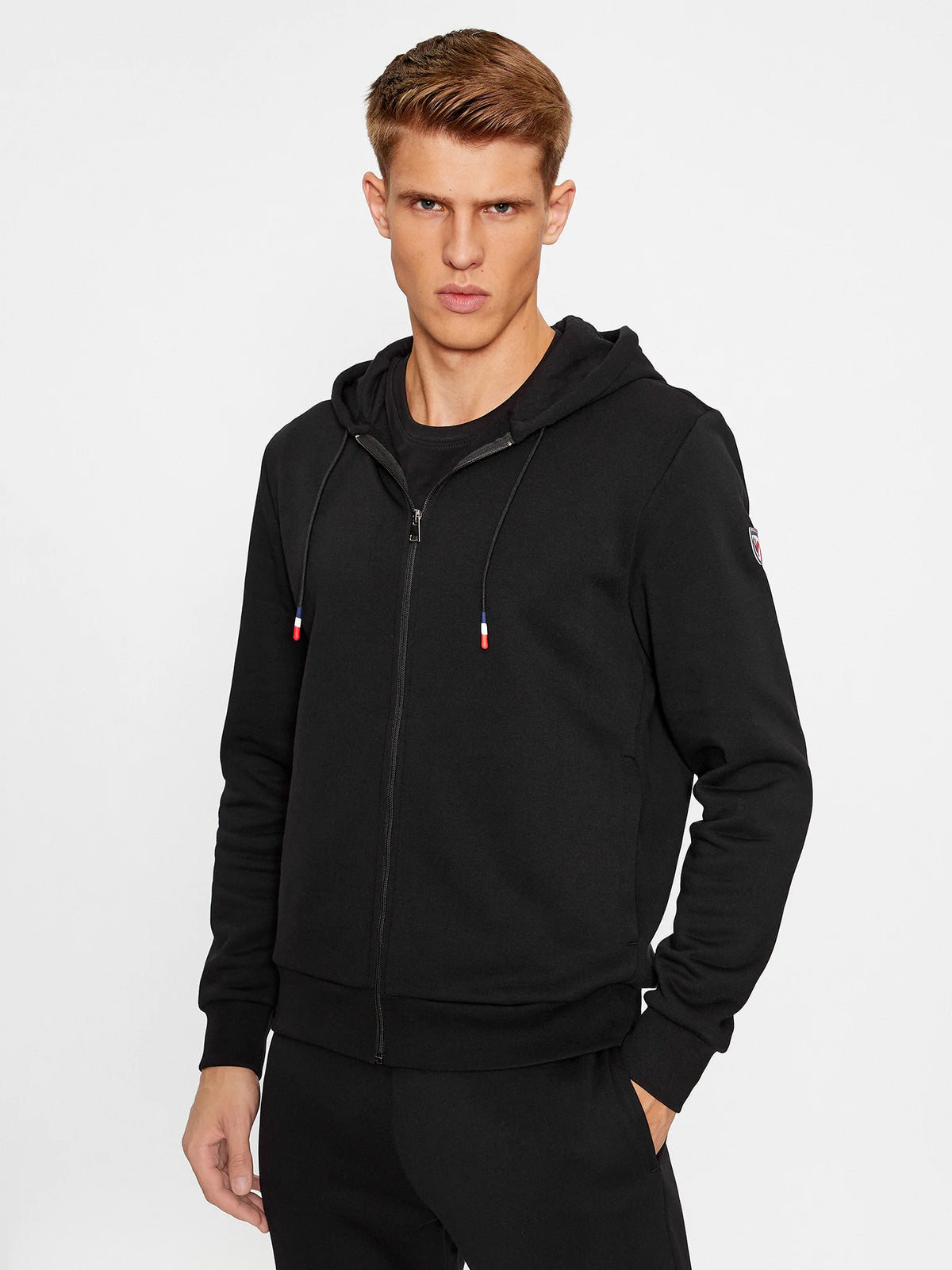 Rossignol Kapuzen-Sweatshirt – Logo, durchgehender Reißverschluss, Herren