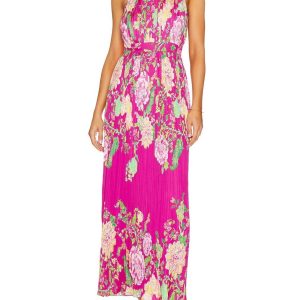 Chloe Kleid – lang, Fuchsia, Rosa