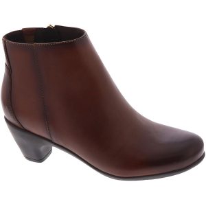 Lederstiefeletten mit Blockabsatz