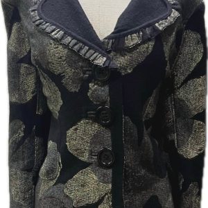 Jacke mit Blumenmuster – 7223Oliv