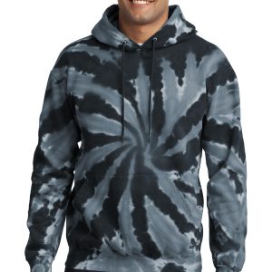 Port & Company Herren-Kapuzen-Sweatshirt zum Überziehen mit Batikmuster