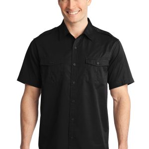 Port Authority Hemd – fleckenabweisend, Kurzarm, Twill – S648
