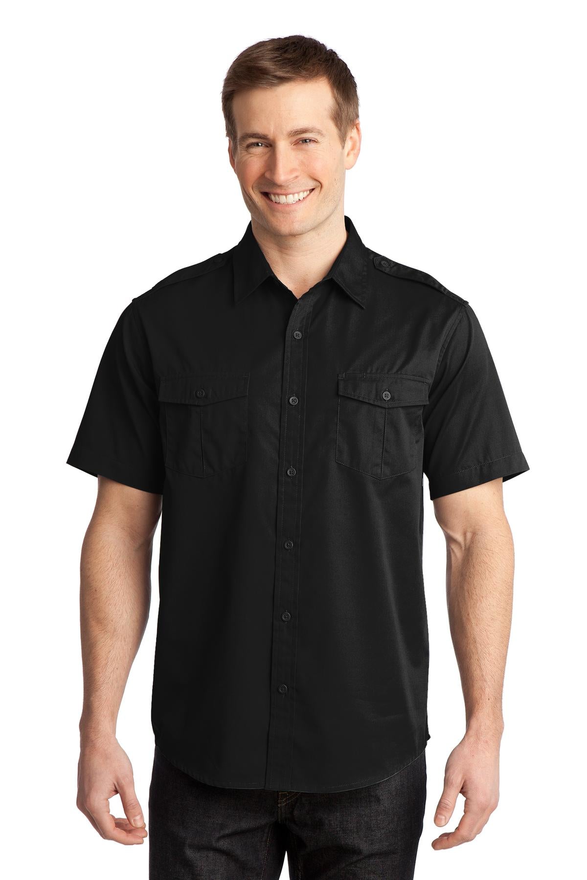 Port Authority Hemd – fleckenabweisend, Kurzarm, Twill – S648