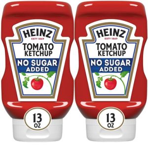 Heinz Tomatenketchup ohne Zuckerzusatz, 13 oz, 2er-Pack