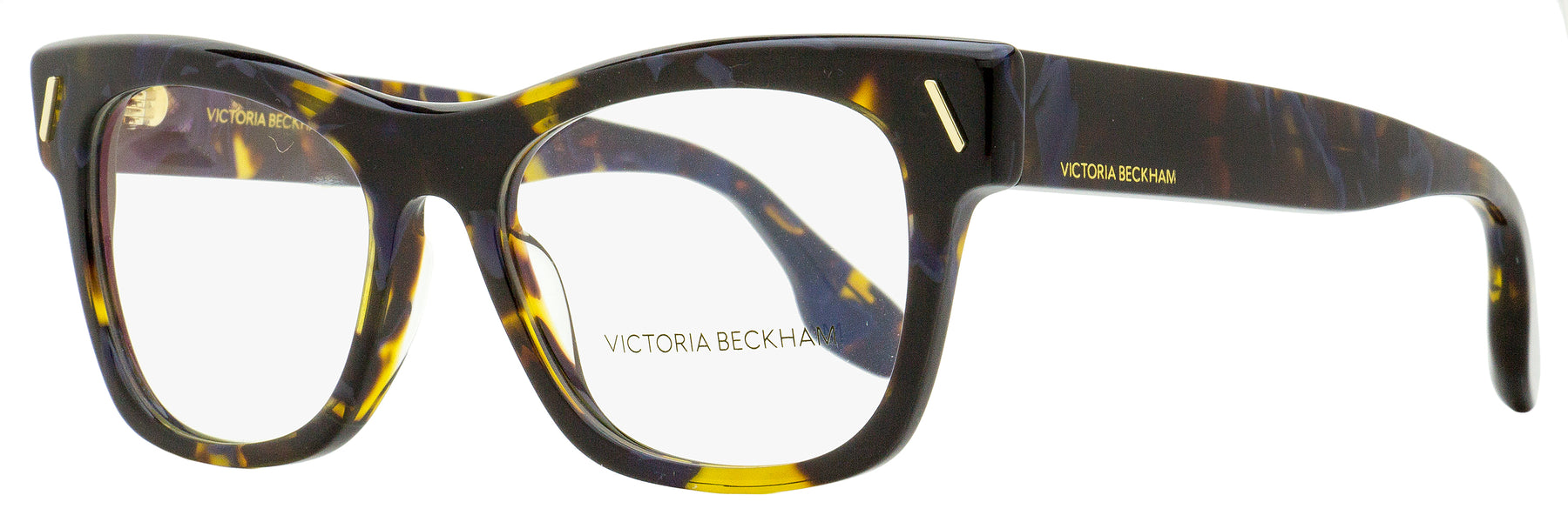Victoria Beckham Brille – Damen, rechteckig, Havanna-Farbton, Blau – VB2634 / 418 / 51mm