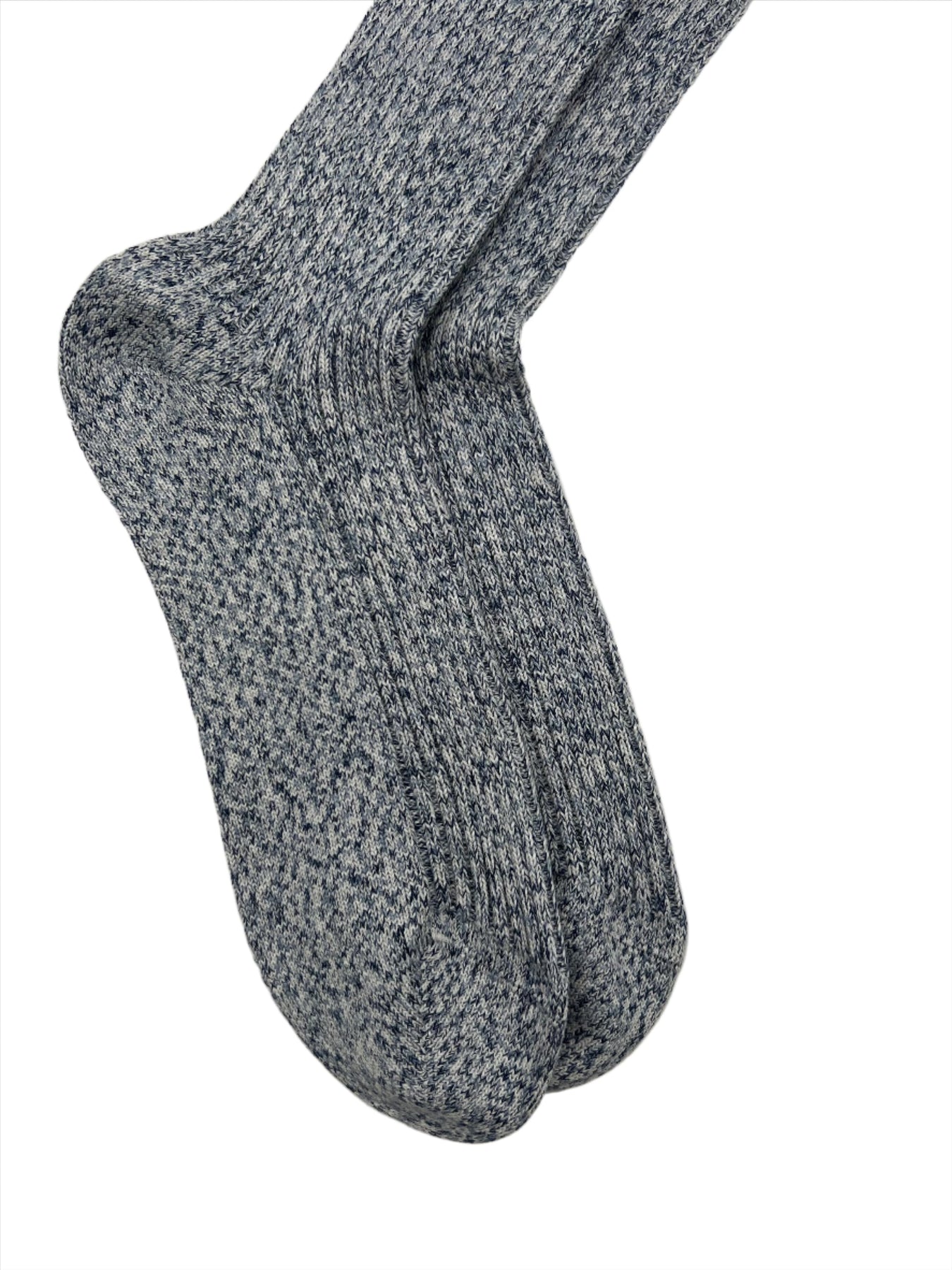 Brunello Cucinelli Herren-Baumwollsocken in Melange-Optik – Blau/Weiß/Grau