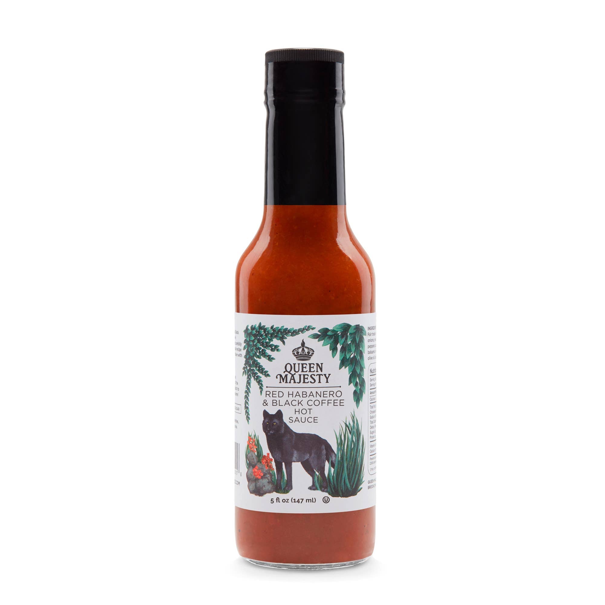 Queen Majesty scharfe Sauce – scharfe Sauce, 5 oz, rot, Habanero, schwarz, Kaffee