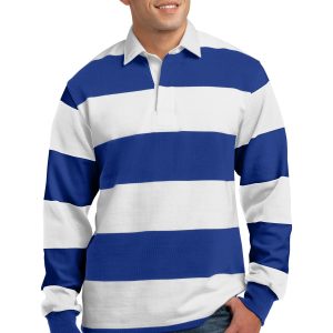 Sport-Tek Poloshirt – Herren, klassisch, Langarm, Rugby