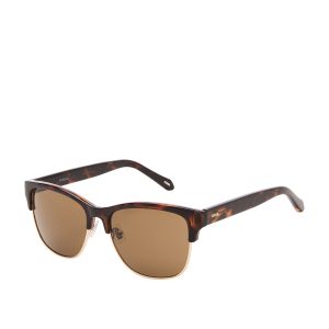 Fossil Damen-Sonnenbrille mit eckiger Form – 7819968741436