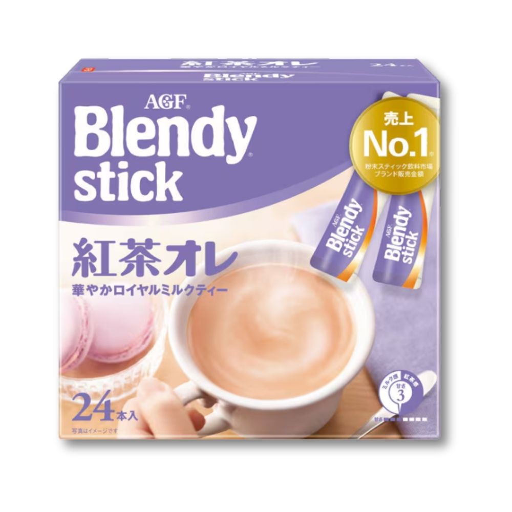 AGF Blendy Milchtee – Stick, Tee, mit Milch, 24 Stück