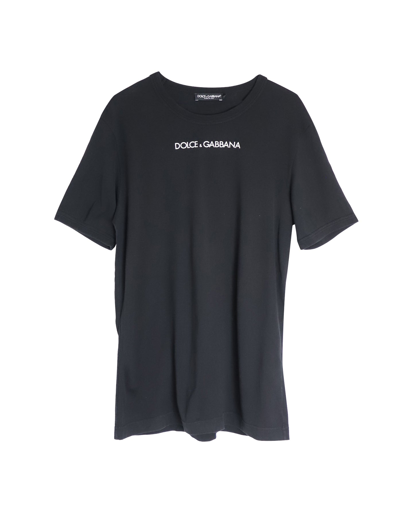 Dolce & Gabbana Baumwoll-T-Shirt mit Logo – Schwarz