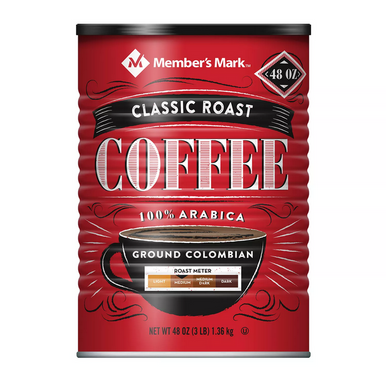 Member's Mark gemahlener Kaffee – klassisch, Röstung, 48 oz