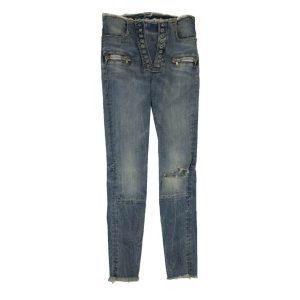 Unravel Project enge Denim-Jeans mit Schnürung