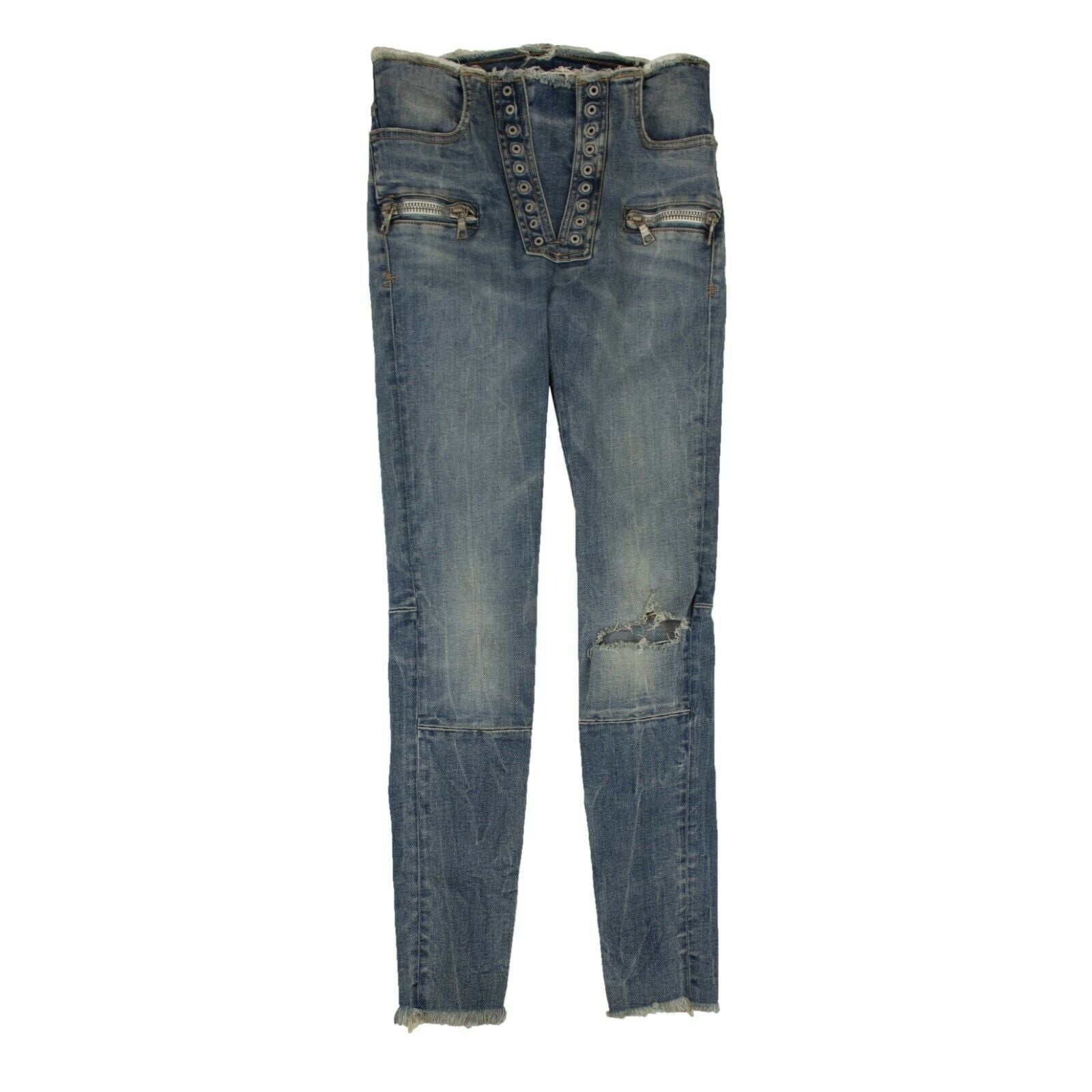 Unravel Project enge Denim-Jeans mit Schnürung