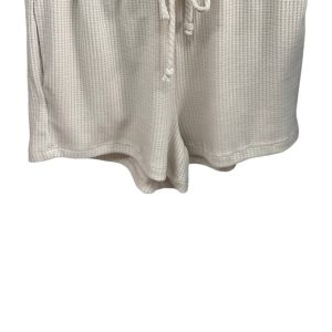 Damen-Shorts mit Waffelstruktur – Farbton „Oatmeal“