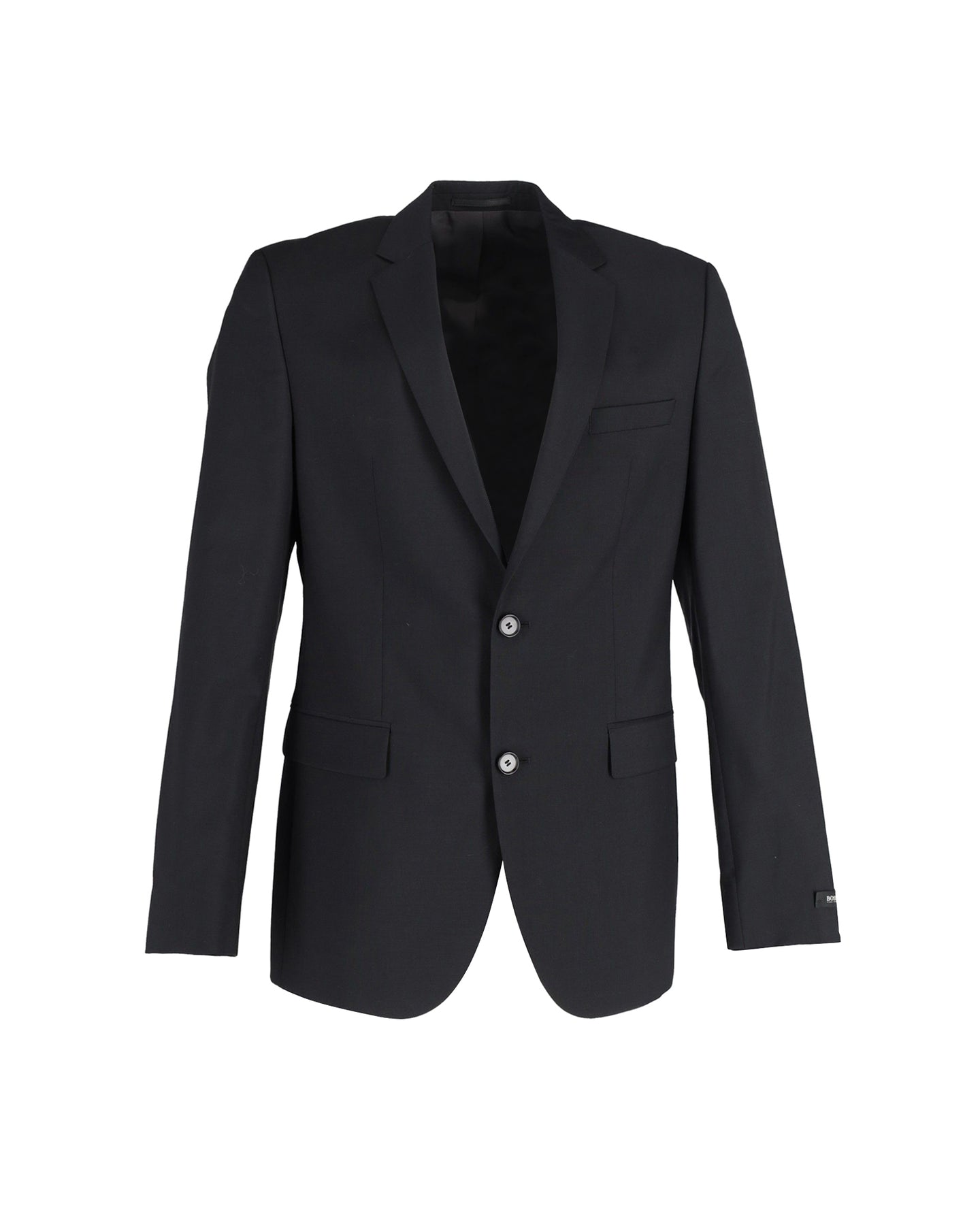 Hugo Boss einreihiger Blazer aus Baumwolle – Schwarz