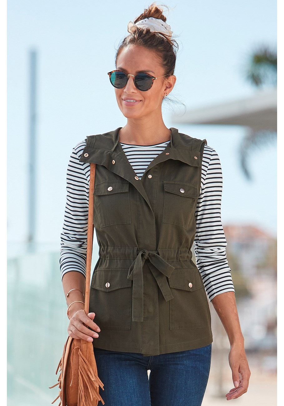 LASCANA Weste – Damen, Utility-Stil