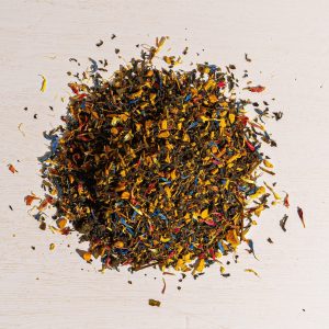 Aromatisierter Schwarztee mit Ingwer und Pfirsich