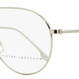 Victoria Beckham Brille – Damen, Pilotenform, Silberfarben – VB2106 / 040 / 58mm