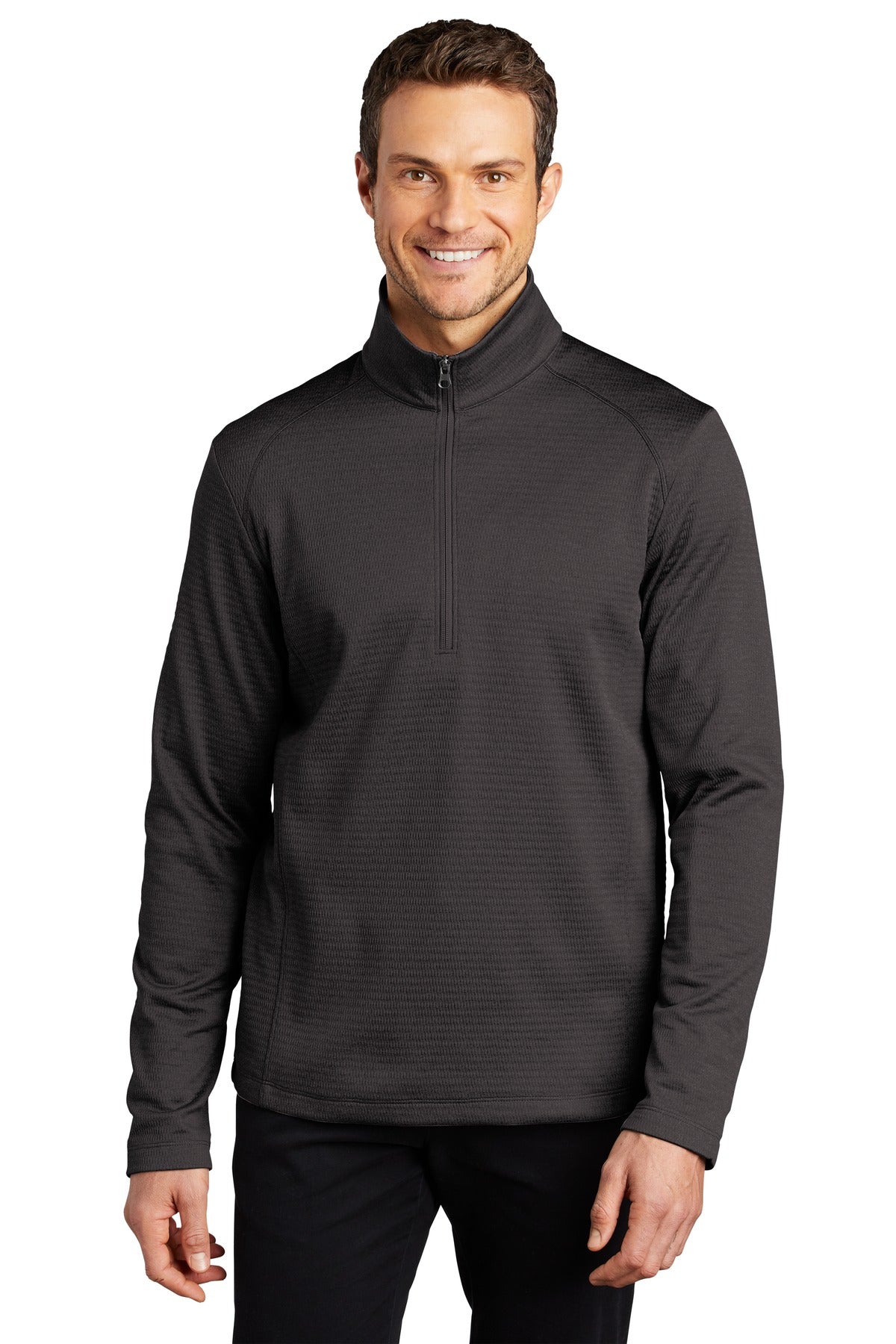Port Authority Diamond Heather Herren-Fleece-Pullover mit 1/4-Reißverschluss – F248