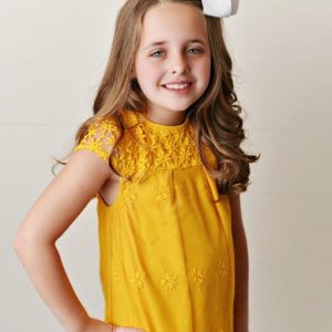 Spitzenkleid – Gelb