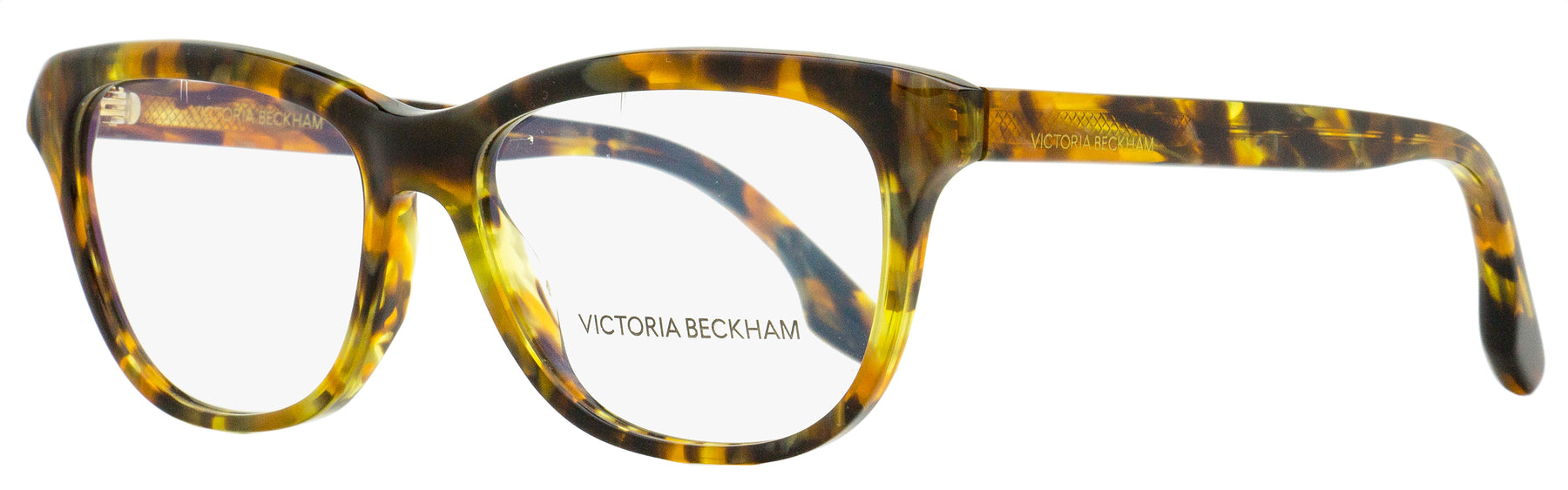 Victoria Beckham Brille – Damen, rechteckig, Goldfarben, Havanna-Farbton – VB2607 / 213 / 55mm